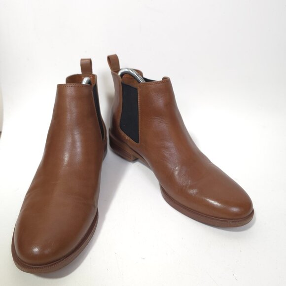 Clarks Collection Women’s Brown Leather Chelsea Ankle Boots Size 8 - Picture 1 of 10